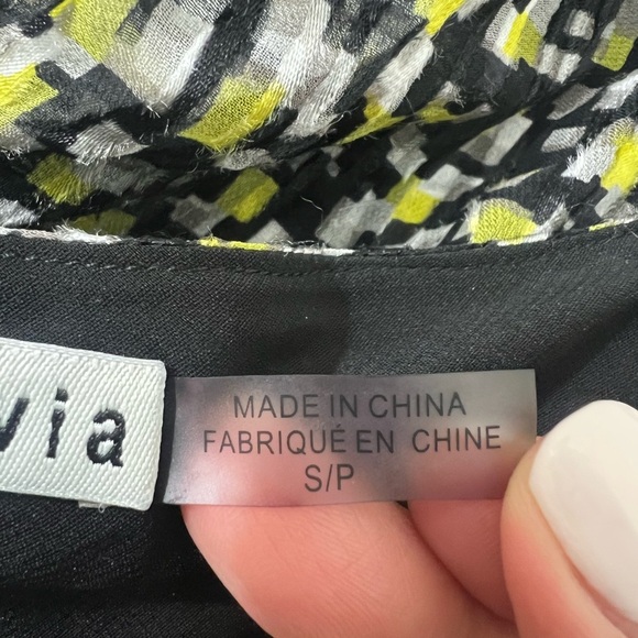 Alice + Olivia Small Harmon Silk Yellow/Black Cowl Neck Fairy Grunge Slip Tank - Picture 8 of 14